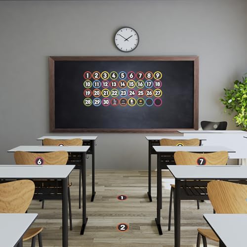 Line up Spots for Classroom Floor Number Stickers 36Pcs Line up Dots Floor Decals Number Spots for Classroom Back to School Kindergarten Preschool Office Decoration Organizing,36Pcs