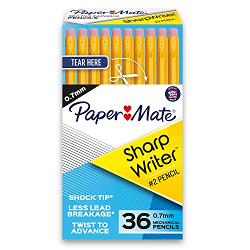 Paper Mate SharpWriter 0.7mm Mechanical Pencils, 36 Count