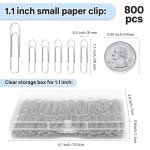 800 Silver Paper Clips - Essential School Supplies
