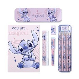 Lilo & Stitch Pencil Case with Coloring Pencils