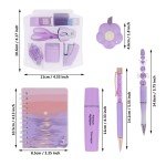 Compact Office Supply Kit for Students - Purple
