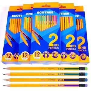 ECOTREE 216 Count #2 Pre-Sharpened Yellow Pencils