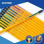 ECOTREE 216 Count #2 Pre-Sharpened Yellow Pencils