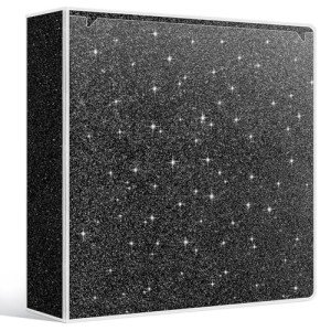 Black Glitter 2-Inch 3 Ring Binder for School