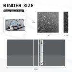Black Glitter 2-Inch 3 Ring Binder for School