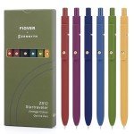 FIOVER 6pcs Fine Point Black Gel Pens