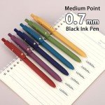 FIOVER 6pcs Fine Point Black Gel Pens