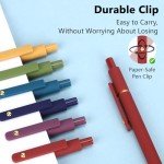 FIOVER 6pcs Fine Point Black Gel Pens