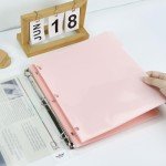 Pink 8-Tab Binder Dividers with Pockets