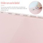 Pink 8-Tab Binder Dividers with Pockets