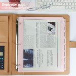 Pink 8-Tab Binder Dividers with Pockets