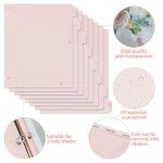 Pink 8-Tab Binder Dividers with Pockets