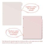 Pink 8-Tab Binder Dividers with Pockets