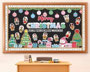Gingerbread Christmas Bulletin Board Decoration Set