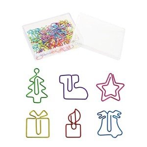 42pcs Colorful Cute Paper Clips - Xmas Set