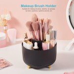 Lolocor 5-Slot Rotating Desk Pen Holder - Black