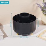 Lolocor 5-Slot Rotating Desk Pen Holder - Black