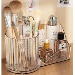 Transparent Rotating Desk Organizer by KLIONGO