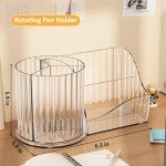 Transparent Rotating Desk Organizer by KLIONGO