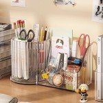 Transparent Rotating Desk Organizer by KLIONGO