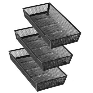 Adjustable Mesh Cutlery Organizer Tray for School & Office