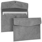 Zentiky Grey Waterproof A4 Synthetic Document Case