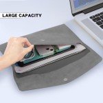 Zentiky Grey Waterproof A4 Synthetic Document Case