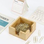 Bamboo Sticky Notes Memo Pad Holder Organizer