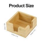 Bamboo Sticky Notes Memo Pad Holder Organizer