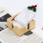 Bamboo Sticky Notes Memo Pad Holder Organizer