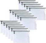 16-Pack Mesh Zipper Pouch Organizers - Black