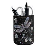 Black Dragonfly Pencil Holder - Cute Pen Organizer