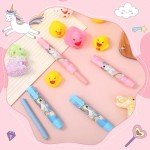 Cute Retractable Erasers Set with Refills for Kids