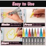 Metallic Shimmer Outline Markers - 12 Colors