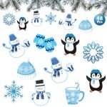48 PCS Snowflake Cutouts for Holiday Decorations