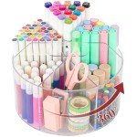 Youbetia Rotating Acrylic Desk Pen Organizer