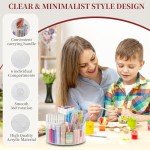 Youbetia Rotating Acrylic Desk Pen Organizer