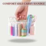 Youbetia Rotating Acrylic Desk Pen Organizer