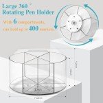 Youbetia Rotating Acrylic Desk Pen Organizer