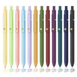 12 Pcs Vibrant Gel Pens for School & Journaling