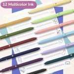 12 Pcs Vibrant Gel Pens for School & Journaling