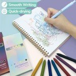 12 Pcs Vibrant Gel Pens for School & Journaling