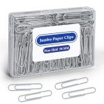 Jumbo Non-Skid Paper Clips - 100 Count