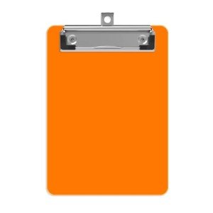 Mini Orange Clipboard - 5x7 Plastic for School