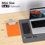 Mini Orange Clipboard - 5x7 Plastic for School