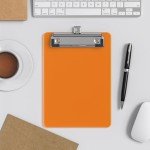 Mini Orange Clipboard - 5x7 Plastic for School