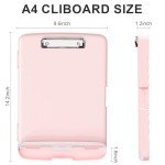 Pink Heavy Duty Clipboard with Storage Box