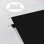 50 Pack Black Hanging File Folders with Tabs