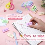 180 Pcs Cute Motivational Erasers for Kids