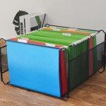 50 Pack Black Hanging File Folders with Tabs